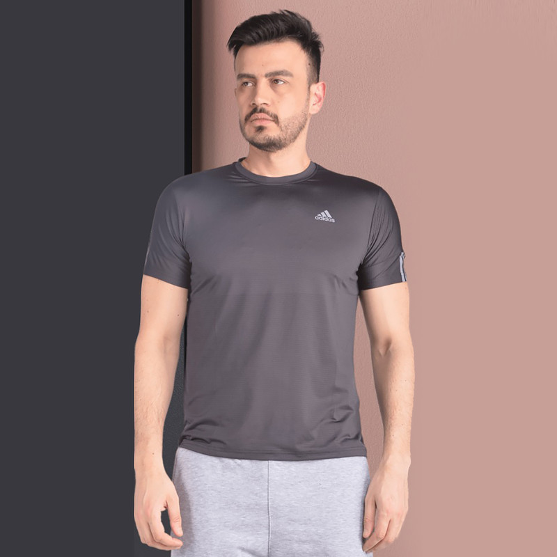 تی شرت ورزشی مردانه آدیداس مدل 8495 رنگ دودی