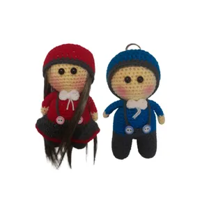 آویز بافتنی مدل دختر پسر روسی بسته 2 عددی