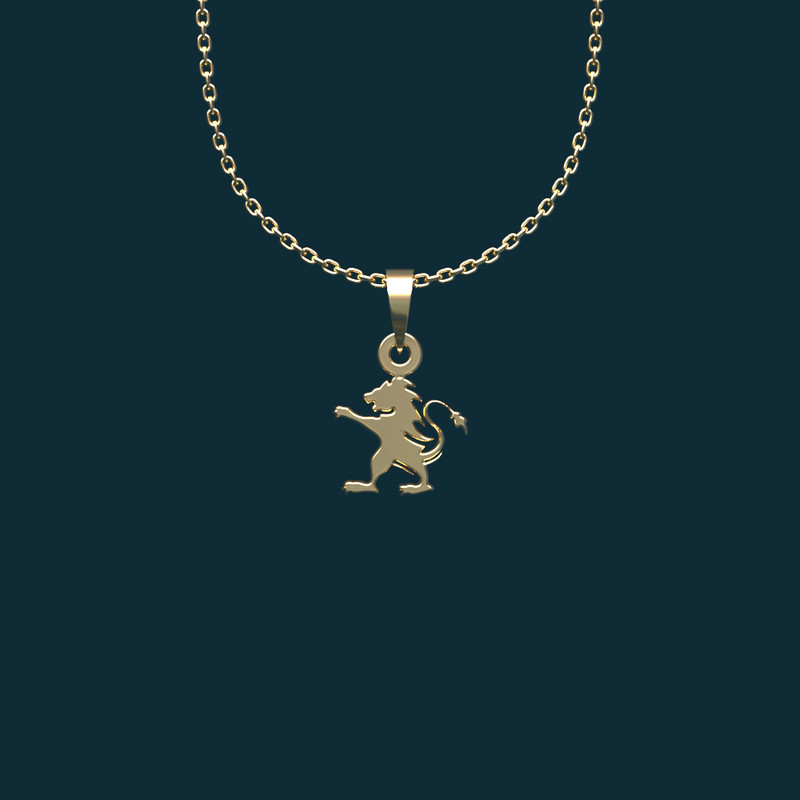 گردنبند طلا 18 عیار زنانه مدوپد مدل لوگو پژو کد AA2-1-1187