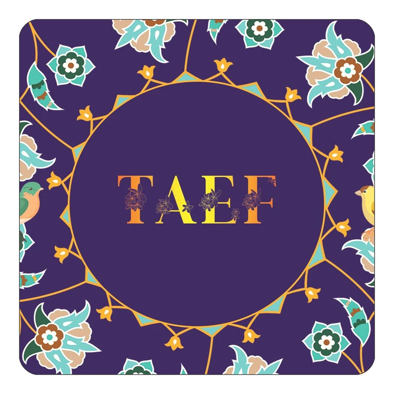 مگنت کاکتی طرح اسم طائف taef مدل گل و بلبل کد mg18377