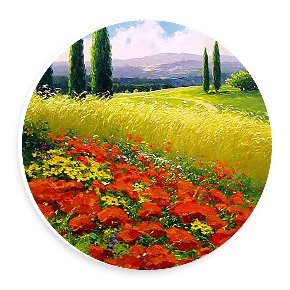  دیوارکوب طرح مزرعه و درختان سرو مدل wtb669