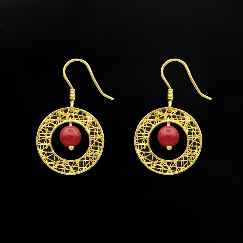 گوشواره طلا 18 عیار زنانه مانچو مدل efgs034 - 5