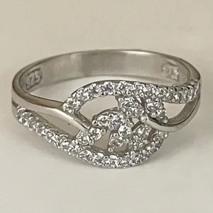 انگشتر نقره زنانه مدل اسپرت جواهر