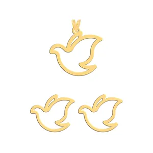 نیم ست طلا 18 عیار زنانه فرشته طرح پرنده WHSL-000597