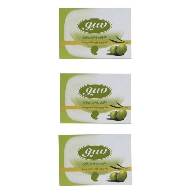 صابون شستشو سیو مدل Olive oil وزن 125 گرم مجموعه 3 عددی