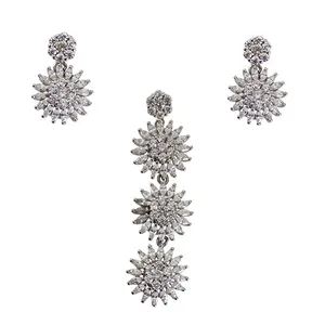 نیم ست نقره زنانه کد 66391