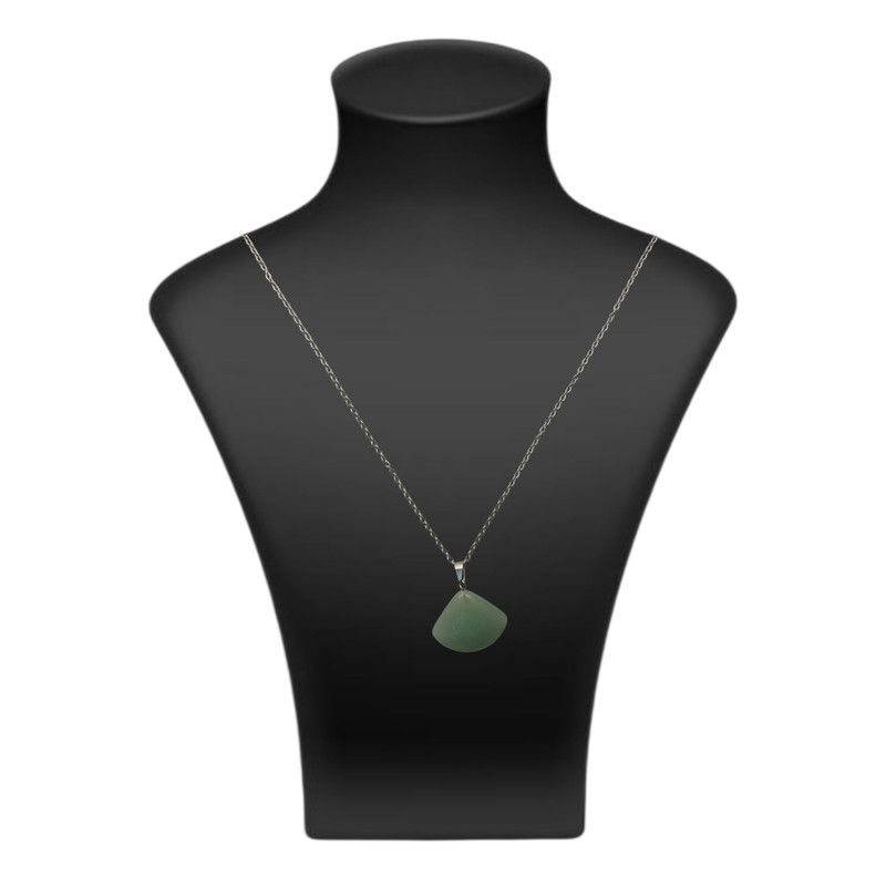 گردنبند زنانه مدل بادبزن سنگ آونتورین