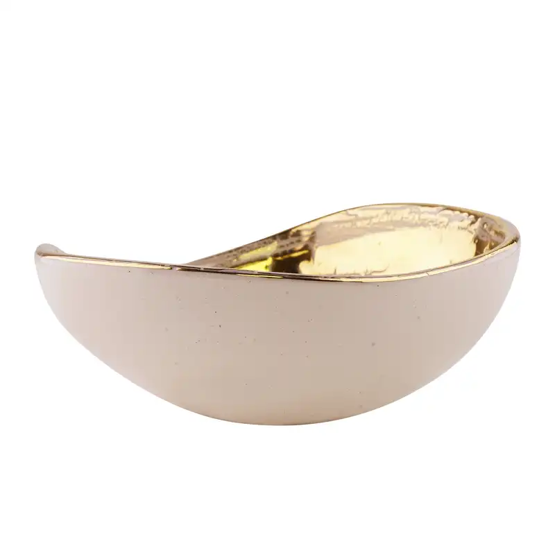 ظرف سرامیکی مدل کویری طرح طلا