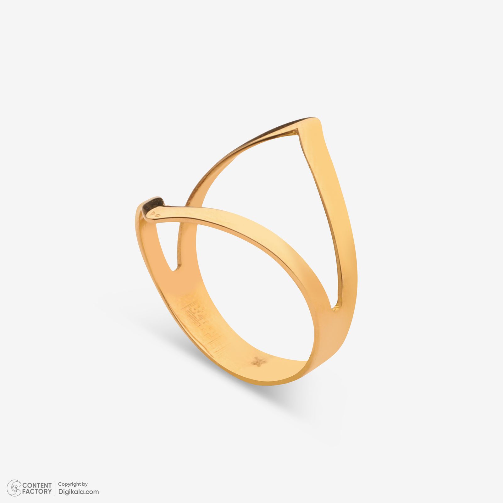 انگشتر طلا 18 عیار زنانه مایا ماهک مدل MR0618 سایز 55 - - 3
