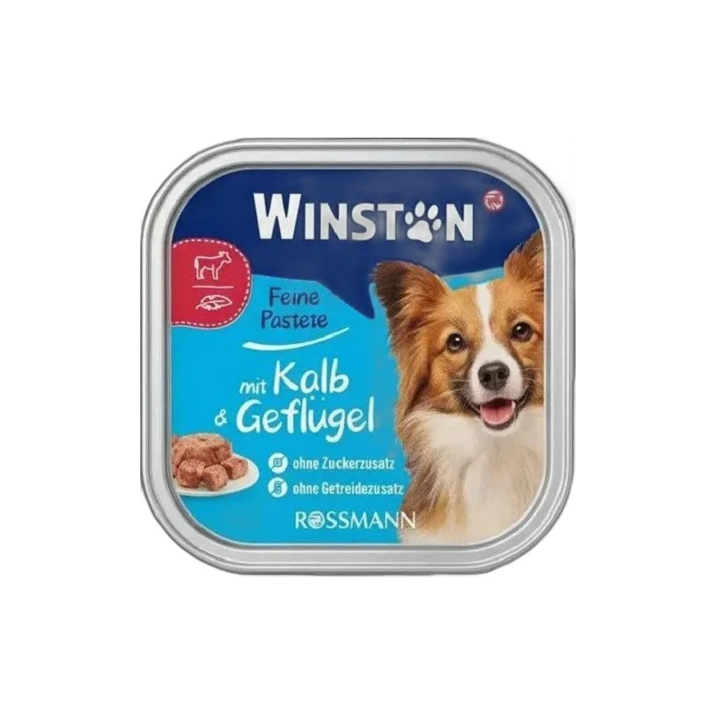 کنسرو غذای سگ وینستون مدل پته طعم گاو، مرغ وزن 150 گرم