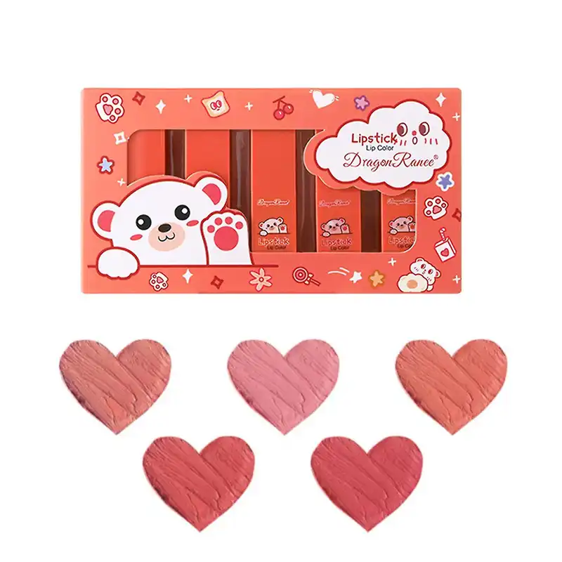 رژ لب جامد دراگون رانی مدل Panda مجموعه 5 عددی
