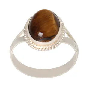 انگشتر نقره زنانه مدل سنگ تایگر کد AW_562