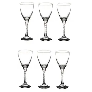لیوان پاشاباغچه مدل Twist Glass کد 44372 بسته شش عددی 