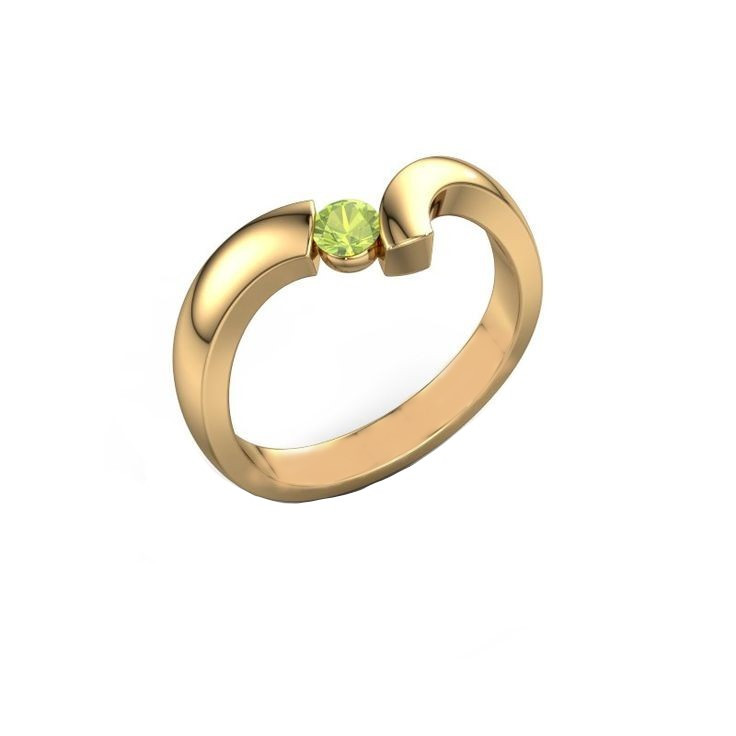 انگشتر طلا 18 عیار زنانه قیراط طرح تک سنگ کد GH6164