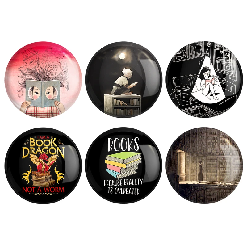 مگنت خندالو طرح کتاب BOOK کد 1657B مجموعه 6 عددی