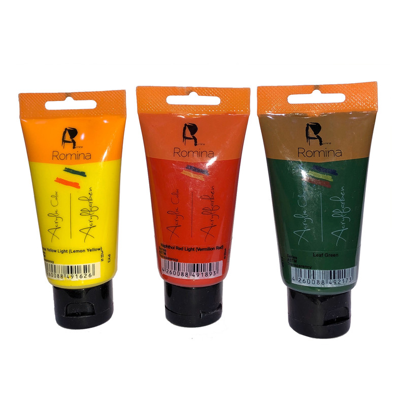 رنگ اکریلیک رومینا مدل INV کد 318 حجم 75 میلی لیتر بسته 3 عددی