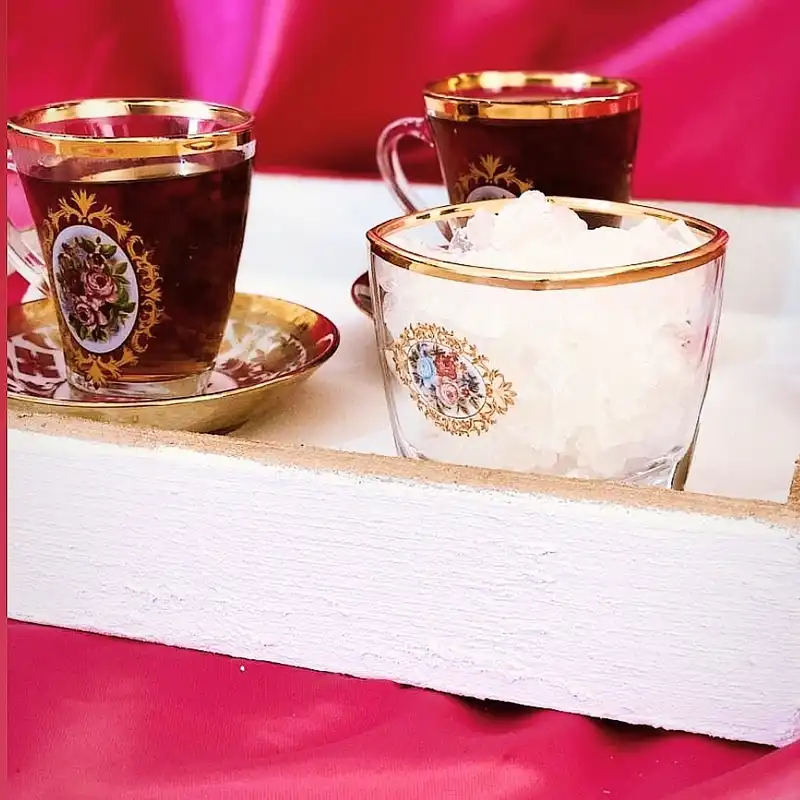 سینی چوبی مدل پتینه یونانی