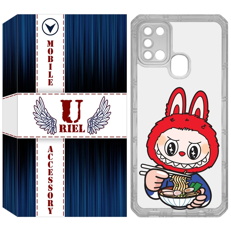 کاور یوریل مدل Clear کد 117 طرح لبوبو Labubu مناسب برای گوشی موبایل سامسونگ Galaxy A21S
