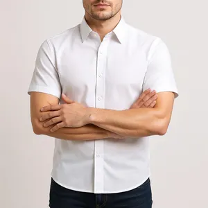 پیراهن آستین کوتاه یقه برگردان مردانه ابراف مدل رایان