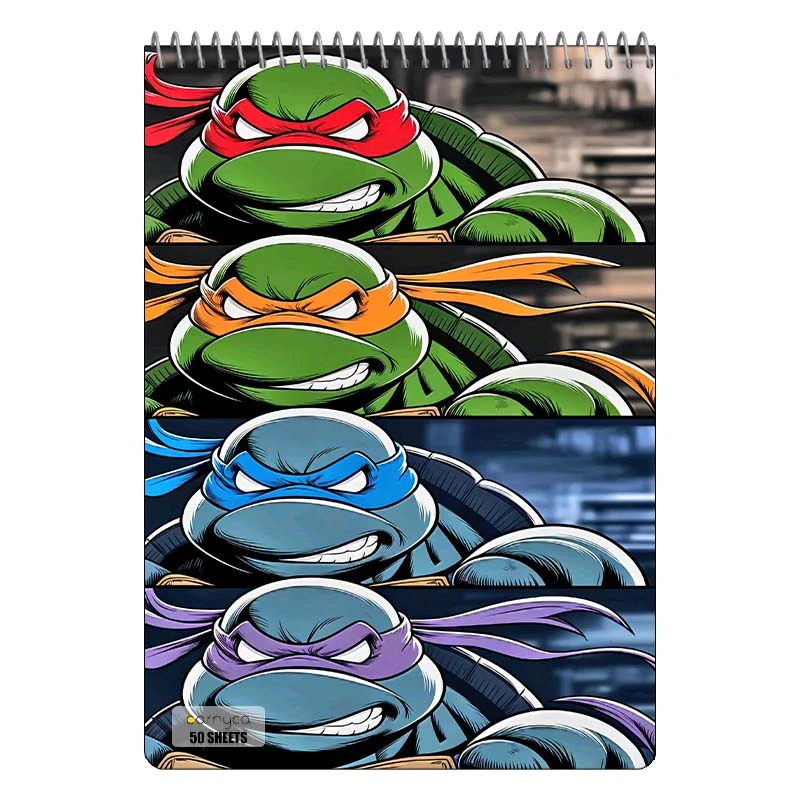 دفتر نقاشی 50 برگ سیمی کارنیکا طرح لاک پشت های نینجا Teenage Mutant Ninja Turtles کد 15749
