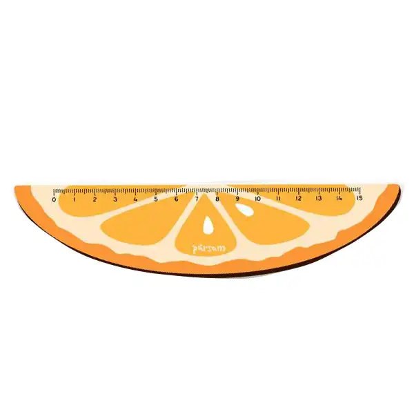 خط کش 15 سانتیمتری طرح پرتقال