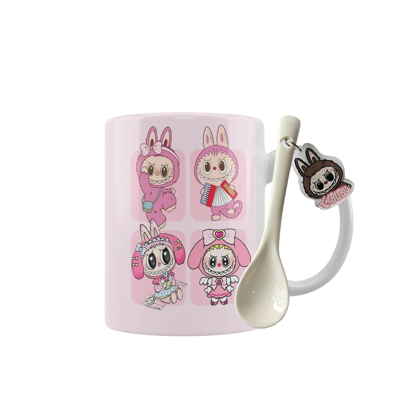 ماگ مدل لابوبو لبوبو کیوت فانتزی کد 310 به همراه قاشق