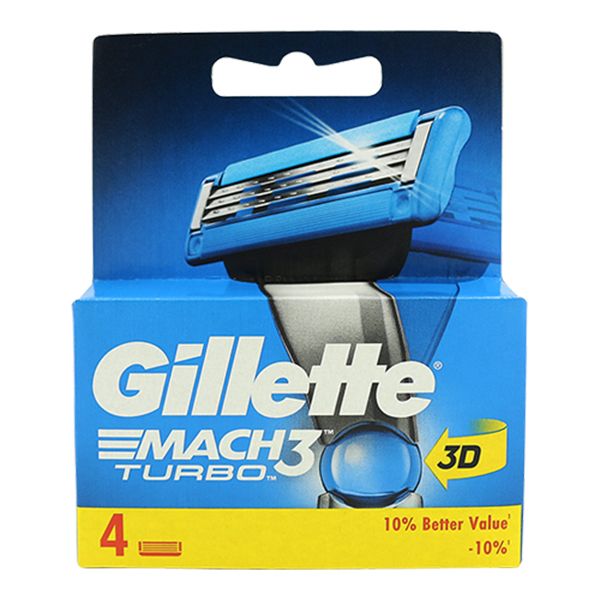 تیغ یدک ژیلت مدل MACH3 TURBO 3D بسته 4 عددی -  - 2