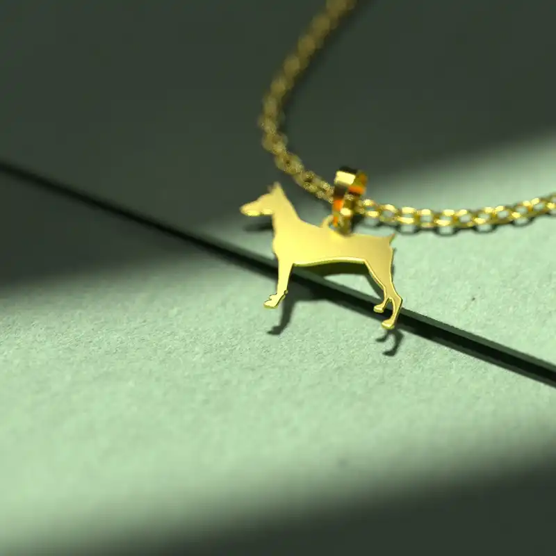 گردنبند طلا 18 عیار زنانه مدوپد مدل سگ کد J3-1-1204
