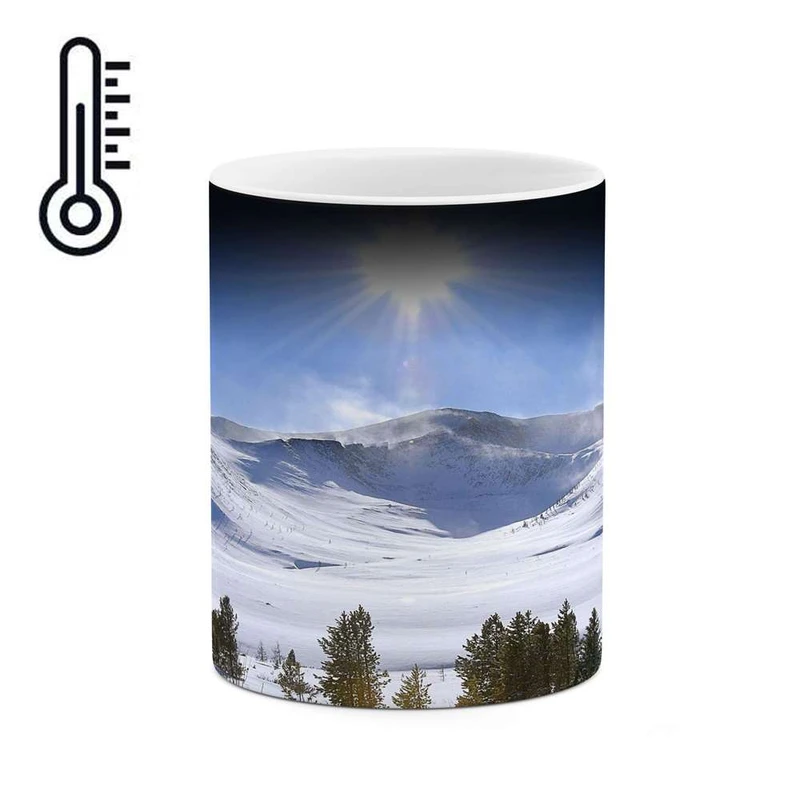 ماگ حرارتی کاکتی مدل منظره برفی کد mgh15003