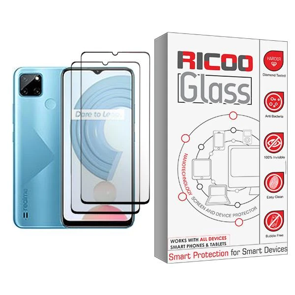 محافظ صفحه نمایش ریکو مدل Glass MIX002 مناسب برای گوشی موبایل ریلمی C21Y بسته دو عددی