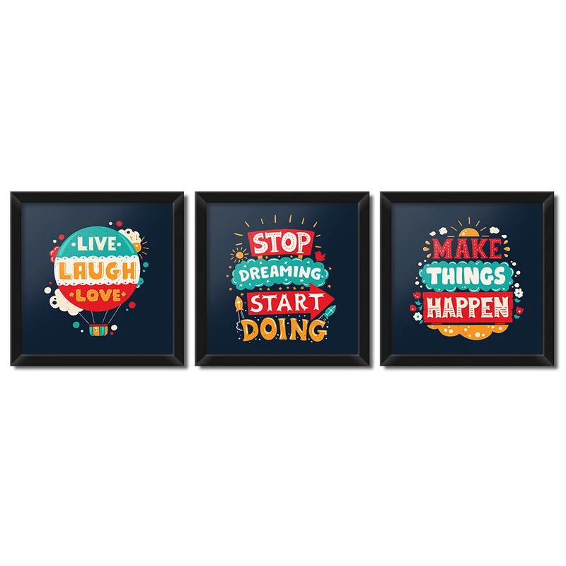 تابلو فنچ آرت طرح Start کد QT102IJK مجموعه 3 عددی