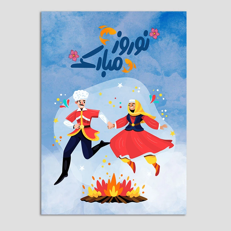 کارت پستال مدل سال نو کد N244 بسته 10 عددی