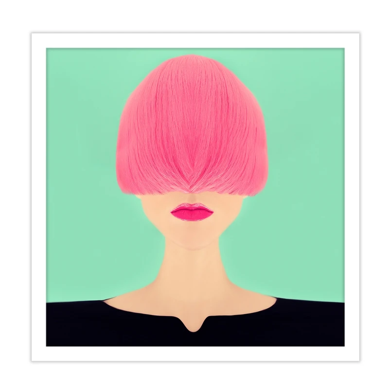 تابلو بکلیت طرح مدل آرایشی و رنگ مو مدل W-15304