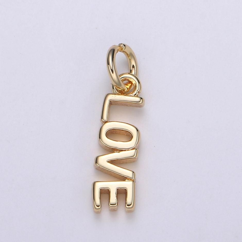 آویز گردنبند طلا 18 عیار زنانه قیراط طرح Love کد GH2762 -  - 2