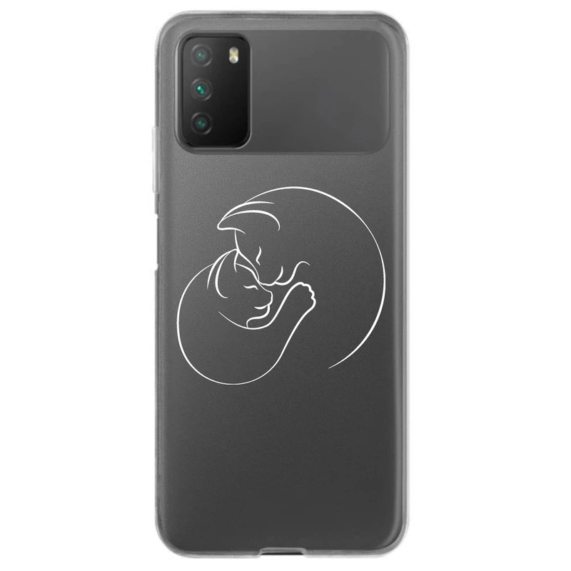 کاور مگافون طرح گربه مدل C61-W مناسب برای گوشی موبایل شیائومی Poco M3