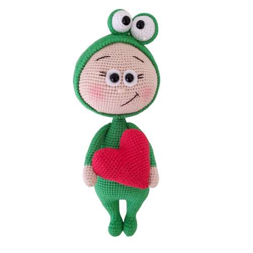 عروسک بافتنی مدل بونی قورباغه کد 60241 