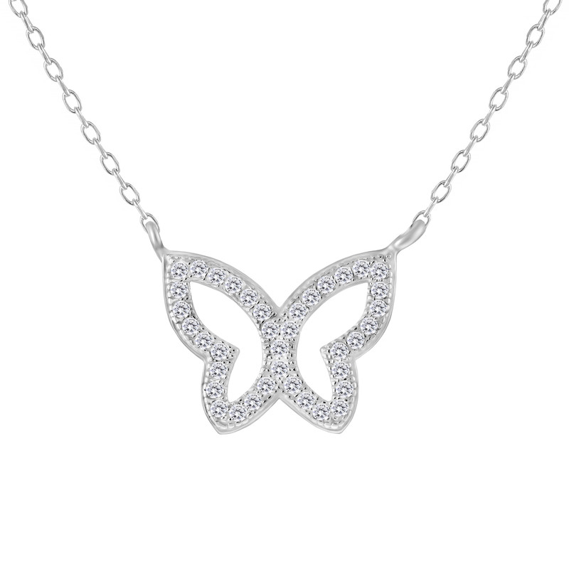 گردنبند زنانه طرح پروانه در ارزانترین فروشگاه اینترنتی ایران ارزان