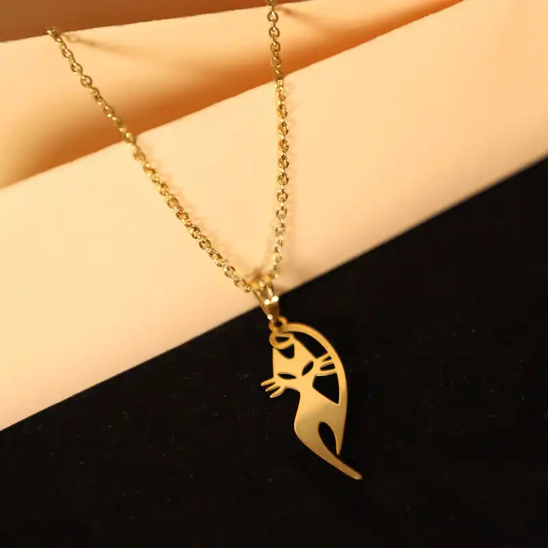 گردنبند طلا 18 عیار زنانه الن نار مدل گربه ELN10231