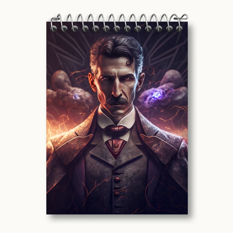 دفتر یادداشت 50 برگ خندالو مدل نیکولاس تسلا Tesla کد 29488