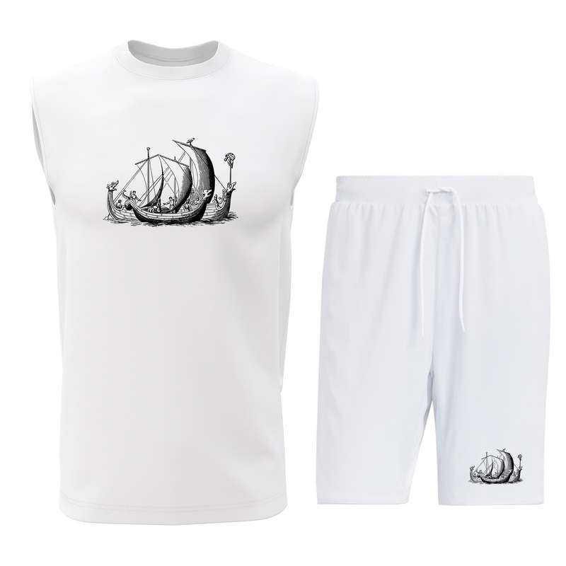 ست تاپ و شلوارک مردانه مدل Q003W