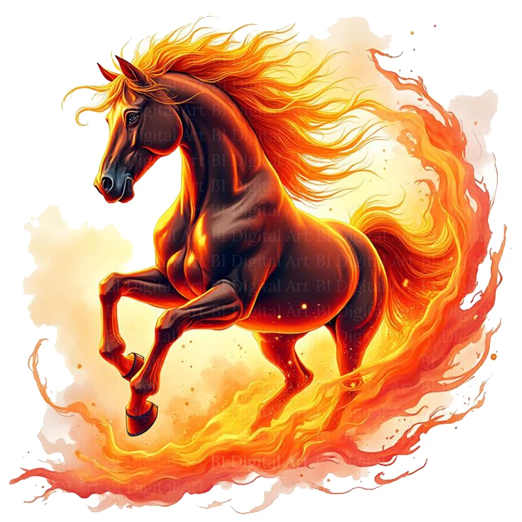 استیکر پارچه و لباس پاد آفرین مدل اسب کد 3987