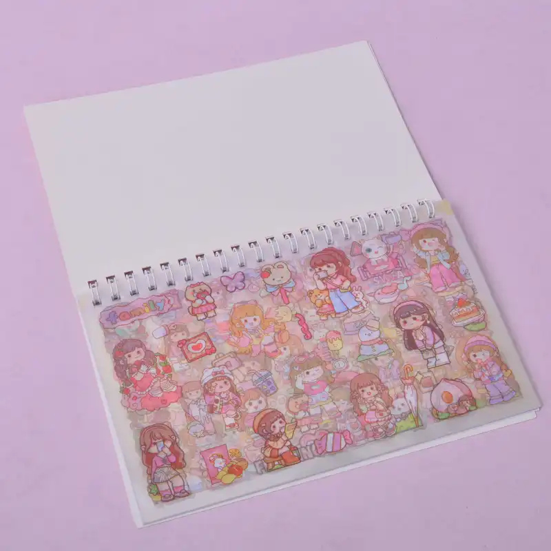 برچسب مدل دفترچه ای طرح دخترانه کد 001 مجموعه 16 عددی