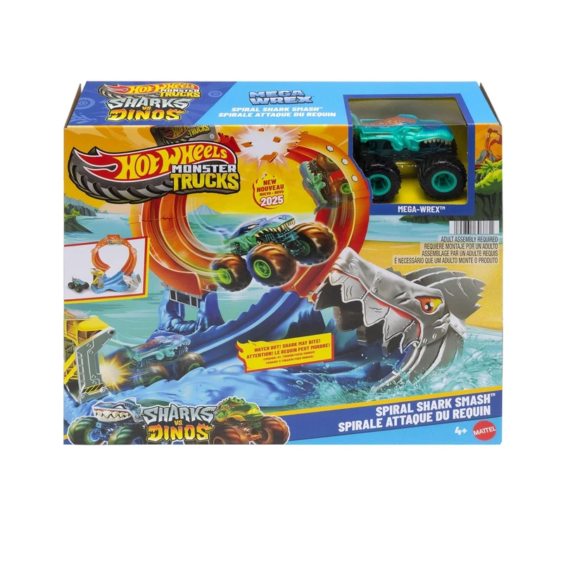 ماشین بازی هات ویلز مدل Spiral Shark Smash کد JFR08