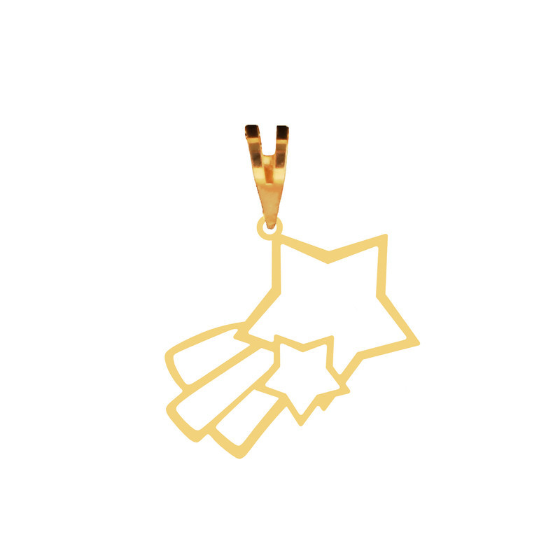 آویز گردنبند طلا 18 عیار زنانه الن نار مدل ستاره دنباله دار 10611