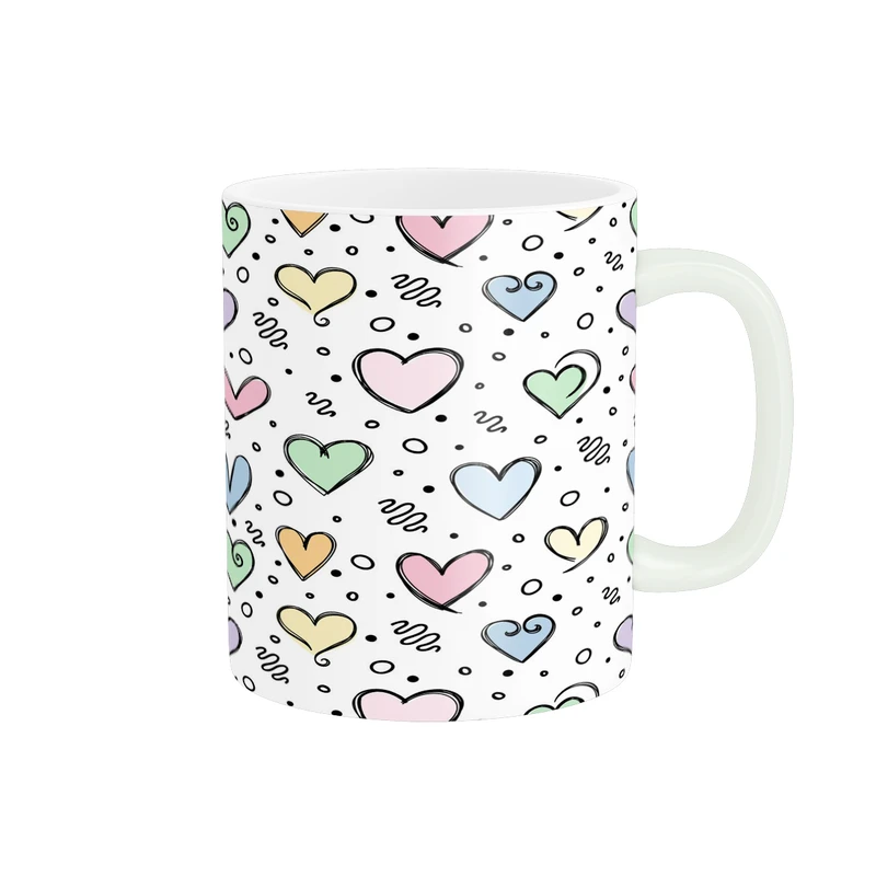 ماگ پادآفرین مدل فانتزی طرح پینترستی قلب کد p9969