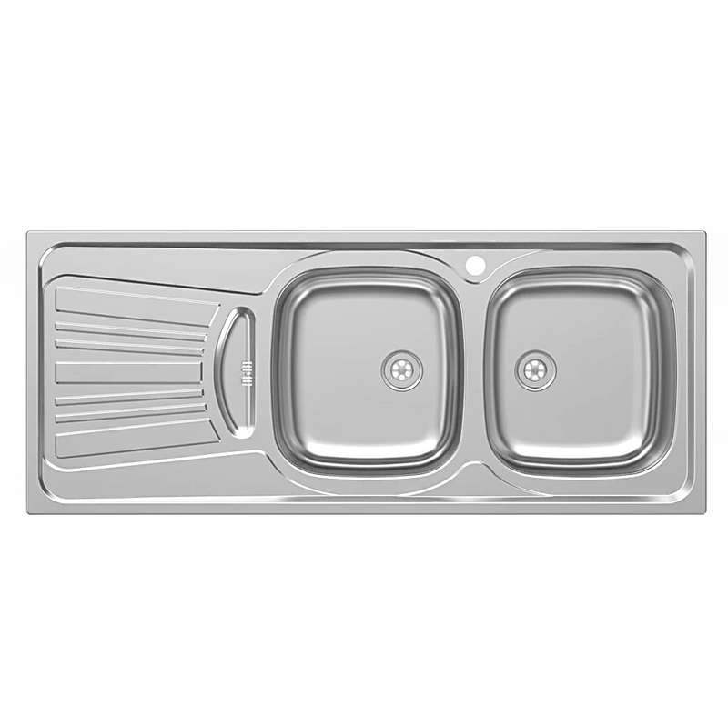 سینک ظرفشویی استیل توکار دو لگنه پلی استیل مدل 23