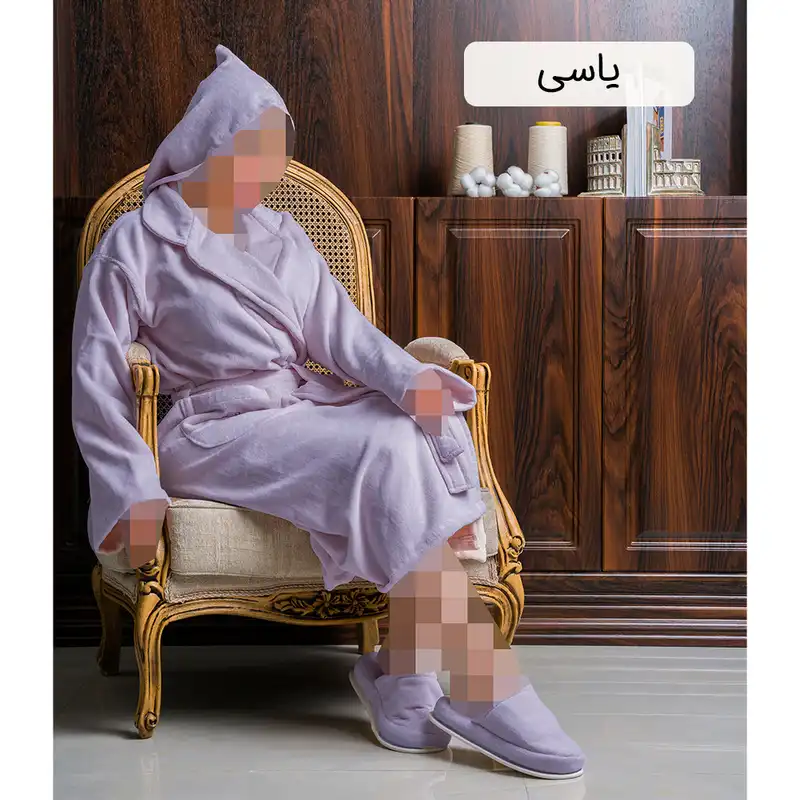 سرویس حوله پالتویی 2 تکه دنیز طرح فیوره سایز 125