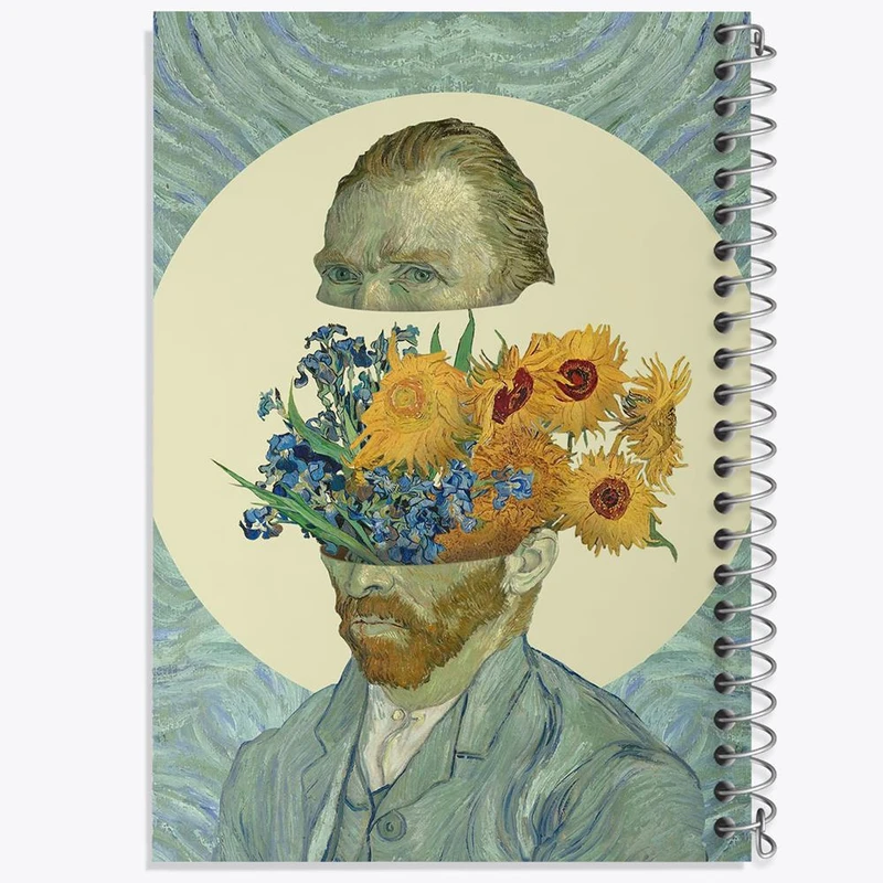 دفتر مشق 100 برگ خندالو طرح ونسان ونگوگ کد 25459