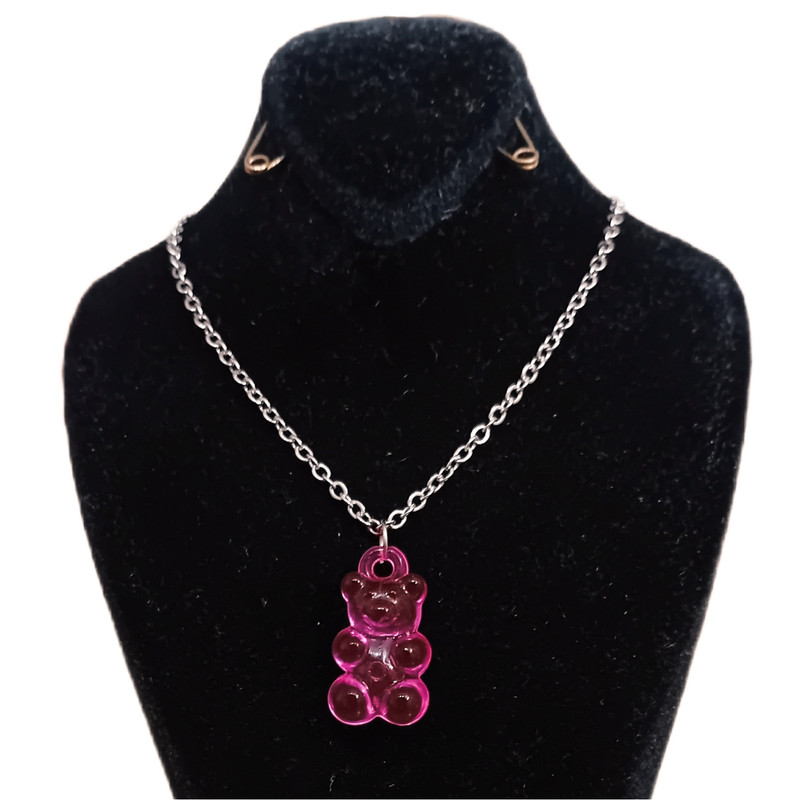 گردنبند دخترانه مدل خرس پاستیلی