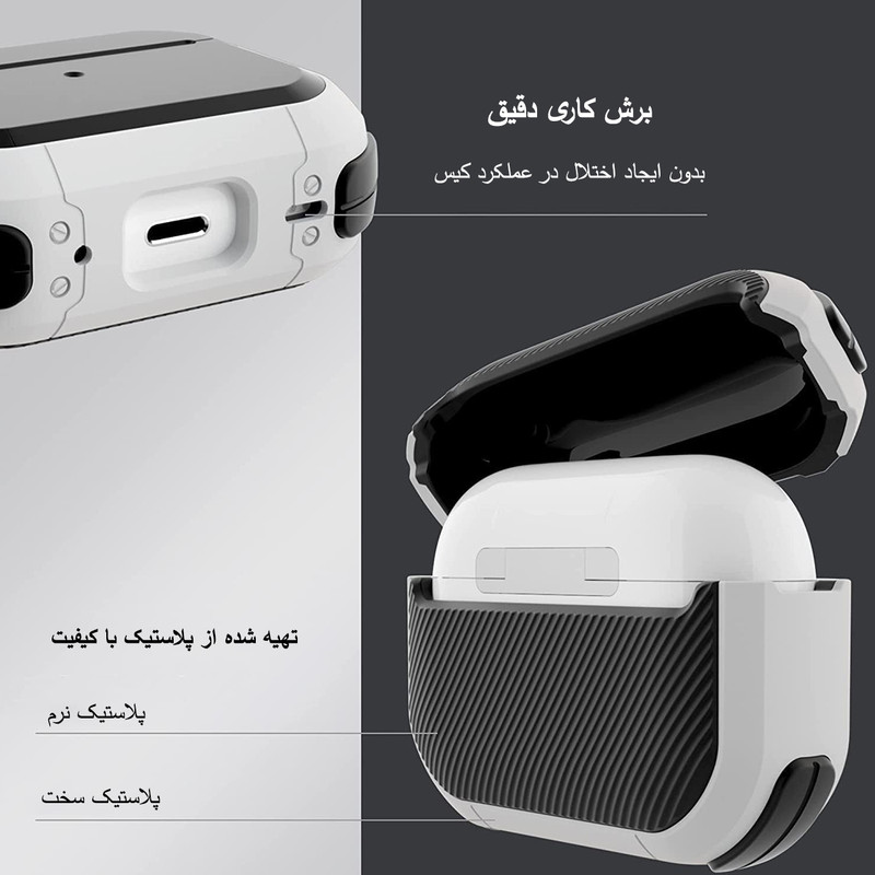 کاور زیرو مدل Eggshell ZR مناسب برای کیس اپل Airpods 4 / 4 ANC